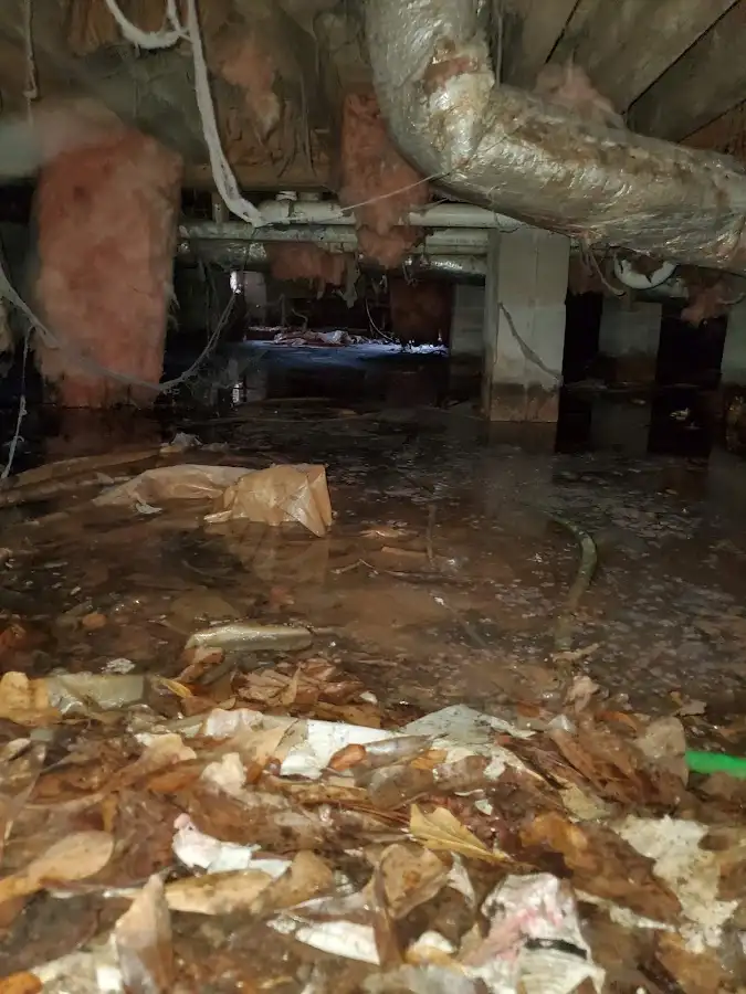 Crawl space flood assessment for Commercial Water Damage Restoration in Lansdale